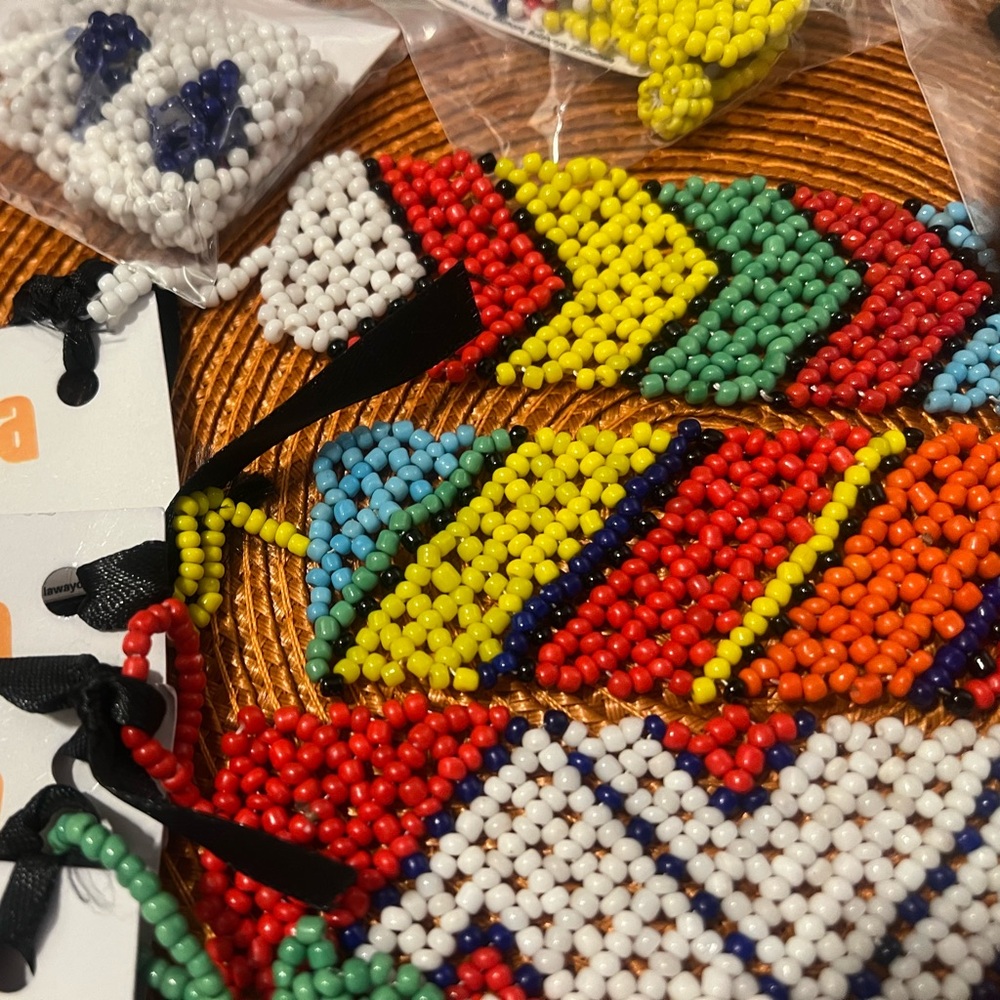 South African Zulu Gorgeous Beadwork Bundle 10 Bracelets Boho Chic Ethnic Tribal